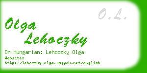 olga lehoczky business card